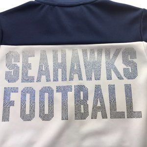 NFL Team Apparel Women's Small Full Zip Seattle Seahawks Pullover Jacket White S